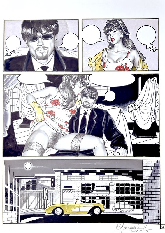 Casotto, Selen n°58, Balla con morto, planche 11, signée, 2000 - Planche originale