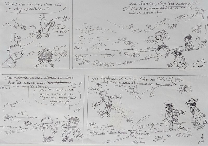 Edwin Wouters, Jommeke 306: Rubberman - Planche originale