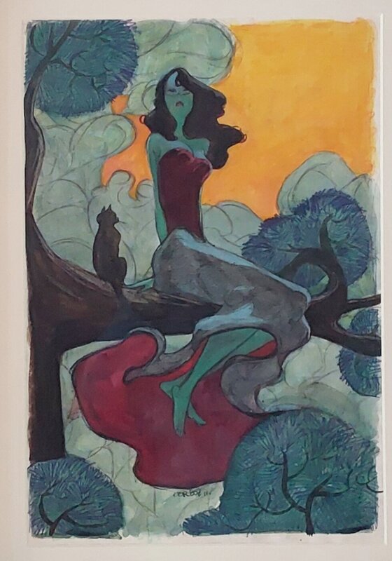 Sur la branche by Yannick Corboz - Original Illustration