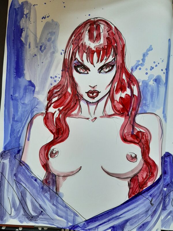 Olivier Ledroit, Dédicace Requiem Chevalier Vampire tome 1 collector - Sketch