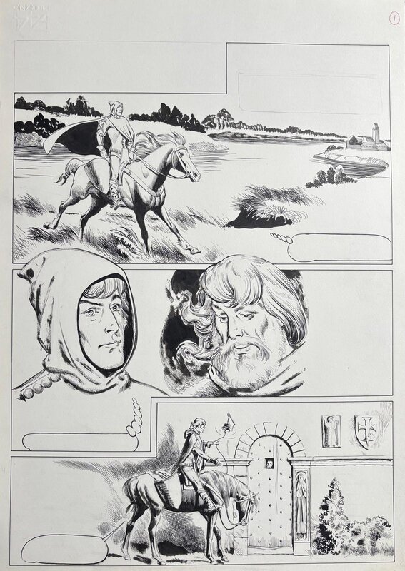 En vente - Coelho, Gerfried#21, planche nº1 titre, 1980. - Planche originale