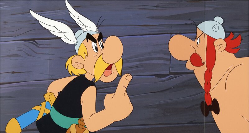 Albert Uderzo, Astérix et Obélix, cellulo de production original (Dargaud Films, Paramount, 1980) - Original art