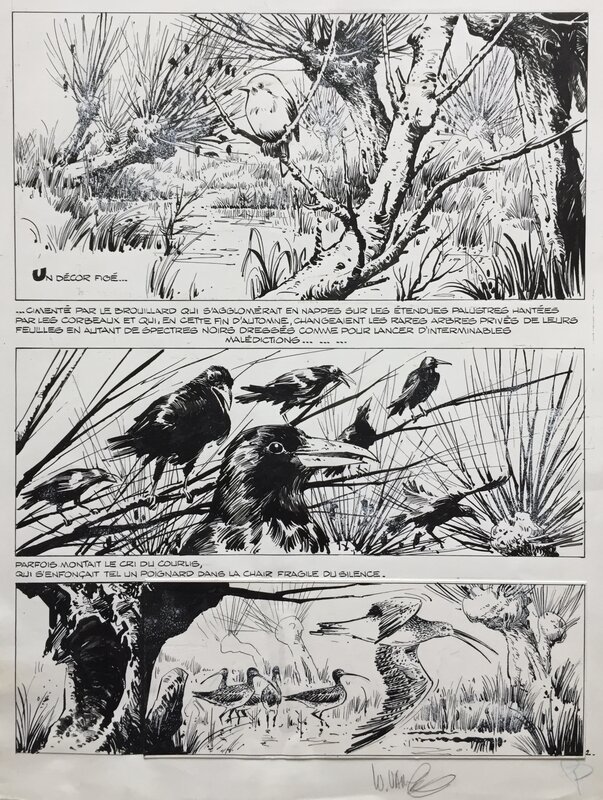 En vente - William Vance, 1978 - Bob Morane : l'Empreinte du Crapaud - Planche originale