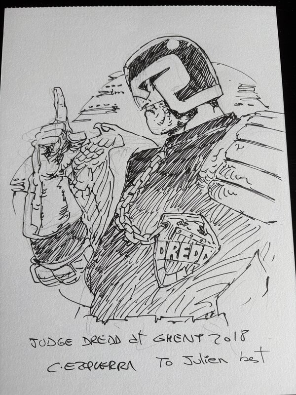 Judge Dredd par Carlos Ezquerra - Dédicace
