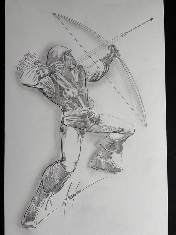 Green Arrow par Mike Grell - Illustration originale