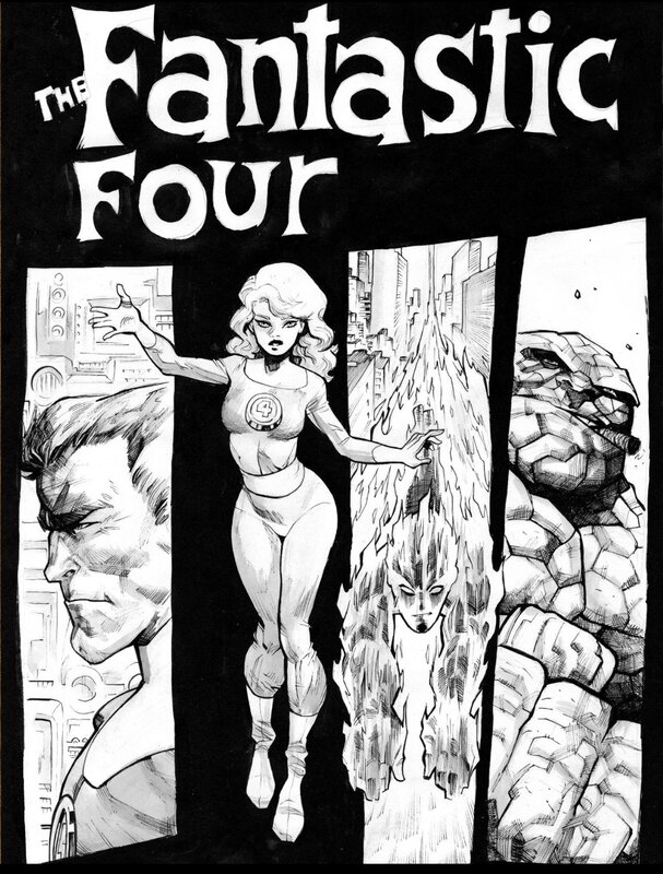 Sergi Domenech, Les Quatres Fantastiques - Illustration originale
