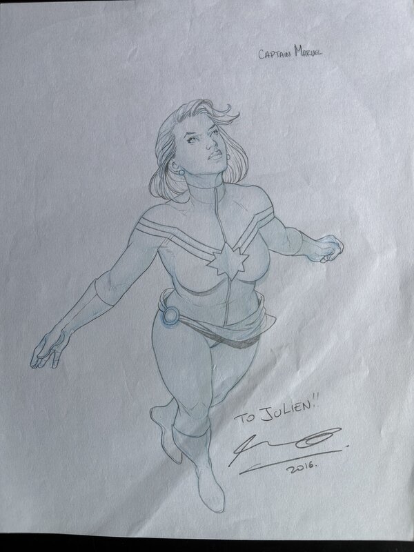 Captain Marvel par Ariel Olivetti - Illustration originale