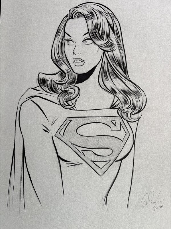 Supergirl par Des Taylor - Illustration originale