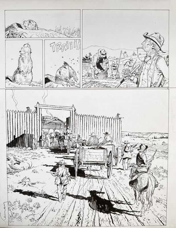 Hermann, Jeremiah - La nuit des rapaces (Tome1) - Planche n°2 - Planche originale