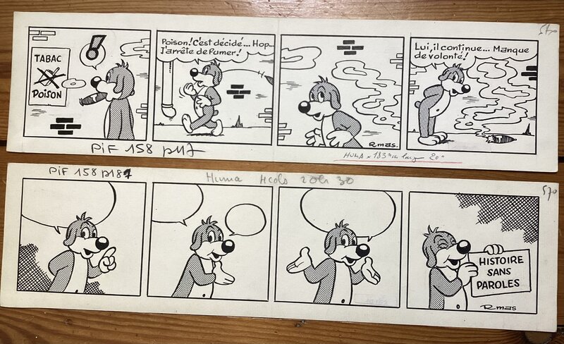 En vente - Pif par Roger Mas - Planche originale