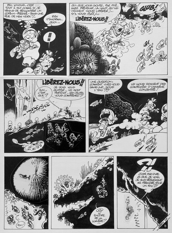 En vente - Pierre Seron, 2001 - les Petits Hommes : les Fourmicrabes - Planche originale