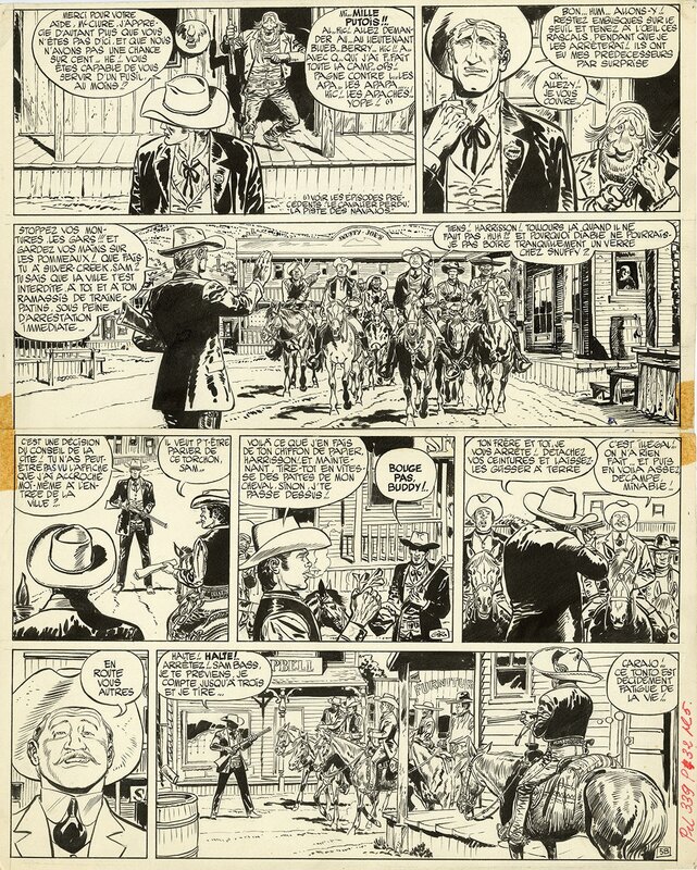 Jean Giraud, Blueberry L’homme à l’étoile d’argent Pl.05 - Planche originale