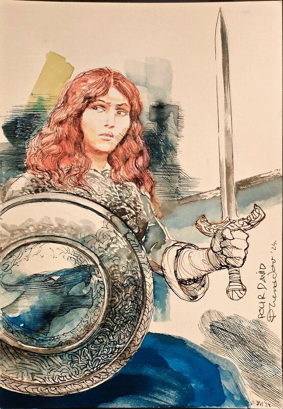 Guerrière par Dejan Nenadov - Illustration originale