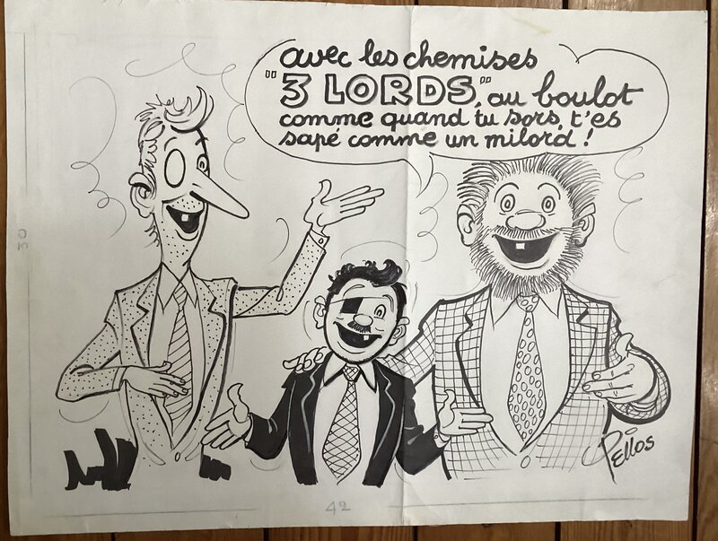 En vente - Les PIEDS NICKELES par René Pellos - Planche originale