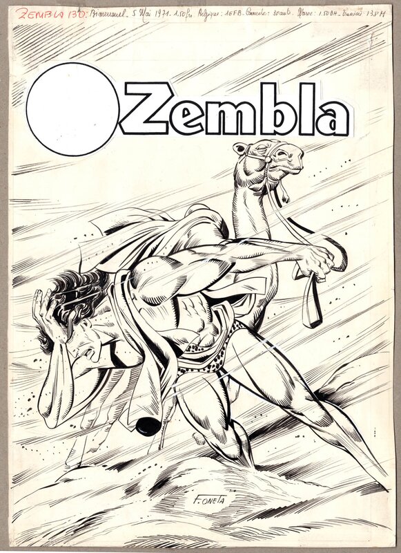 En vente - Franco Oneta, Couverture Zembla 130 - Couverture originale