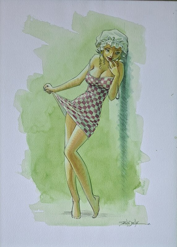 Pin-Up by Jean-Baptiste Andréae - Original Illustration