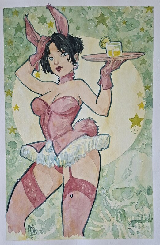 Bunny burlesque par Fabrice Meddour - Illustration originale