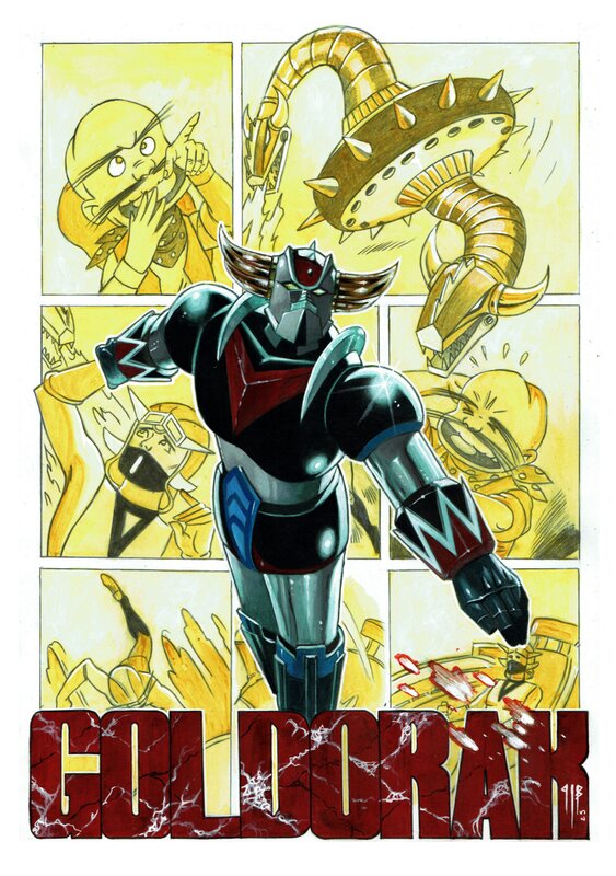 For sale - Goldorak by Philippe Bringel - Original Illustration