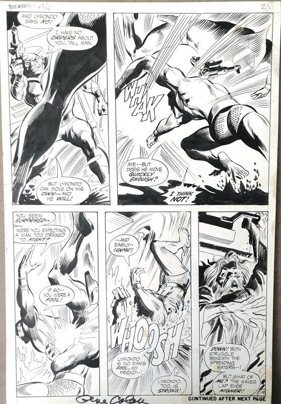 En vente - Namor sub-mariner par Gene Colan, Mike Esposito - Planche originale