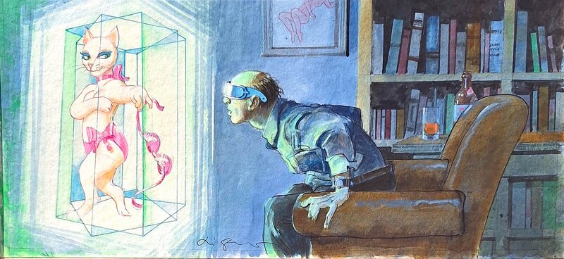 For sale - Aldo Di Gennaro, Natha Never - réalité virtuelle et cyberespace [realtà virtuale e cyberspazio] - Original Illustration
