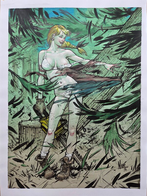 Ignacio Noé, Suddendly, accident forestier - Original Illustration