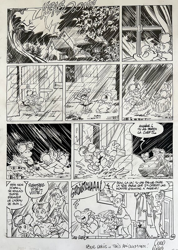 Ridel, Angèle et René#8, Qui vivra verrat, planche n°309, 2004. - Planche originale