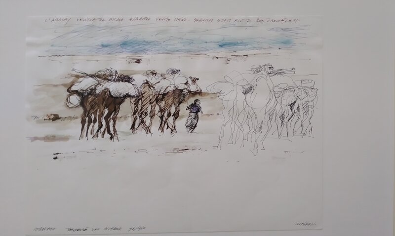 For sale - Voyage au Sahara by Giancarlo Iliprandi - Original Illustration