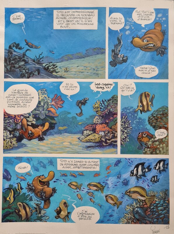 Yoann, Toto l'ornithorynque - Planche originale