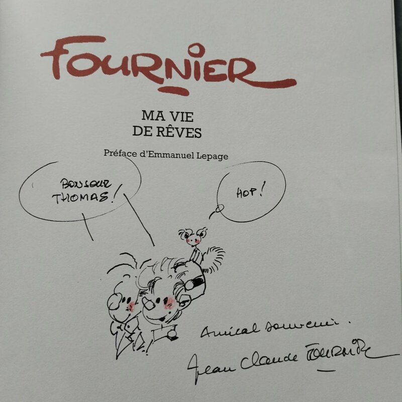 Spirou et Fantasio par Jean-Claude Fournier - Dédicace