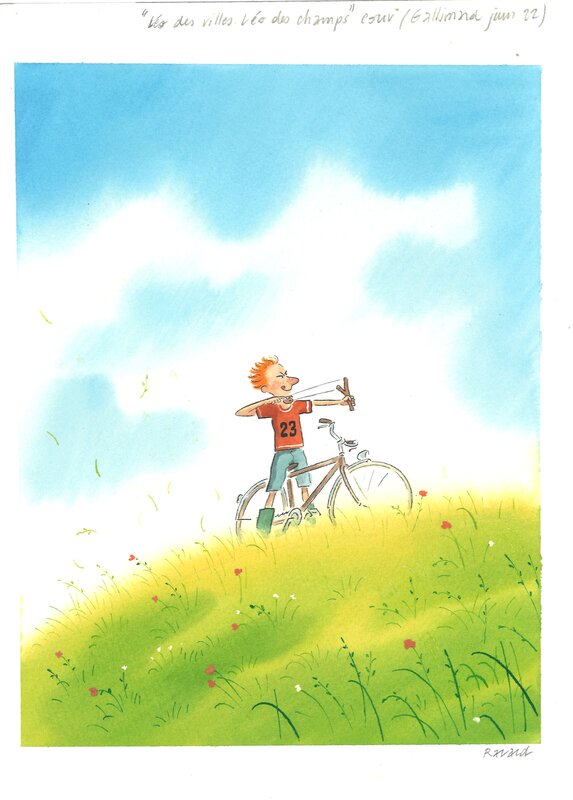 En vente - François Ravard - Couverture originale Léo des villes / Léo des champs - Couverture originale