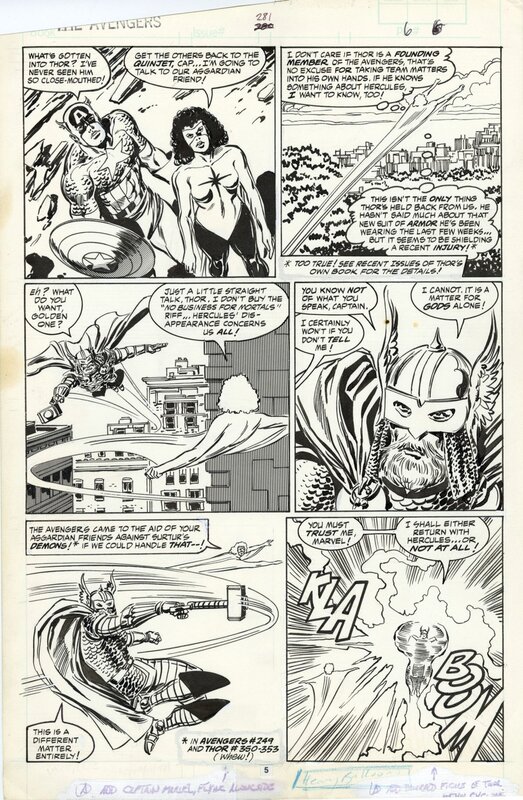Avengers 281 par John Buscema - Œuvre originale