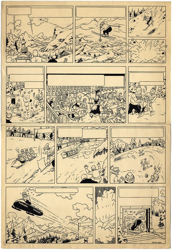 Bob De Moor, Mr Tric récit court 2 - Planche originale