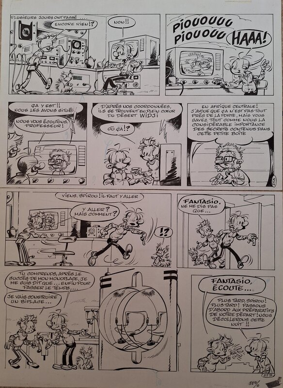 Nic - Spirou - La boîte noire p27 - Planche originale
