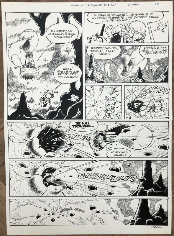 En vente - Bédu - Hugo - Le Pommier de Dieu - 1988 - p25 - Planche originale