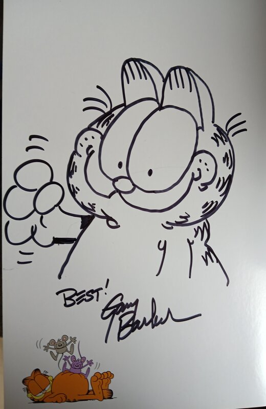 Dédicace Garfield - Gary Barker - Sketch