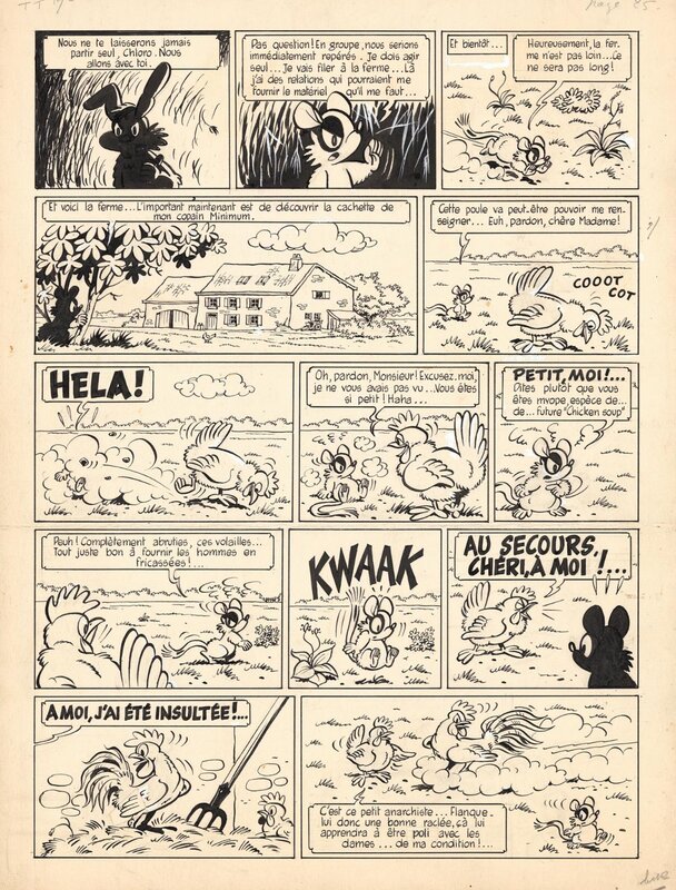 Raymond Macherot, Chlorophylle et les conspirateurs planche 24 - Planche originale