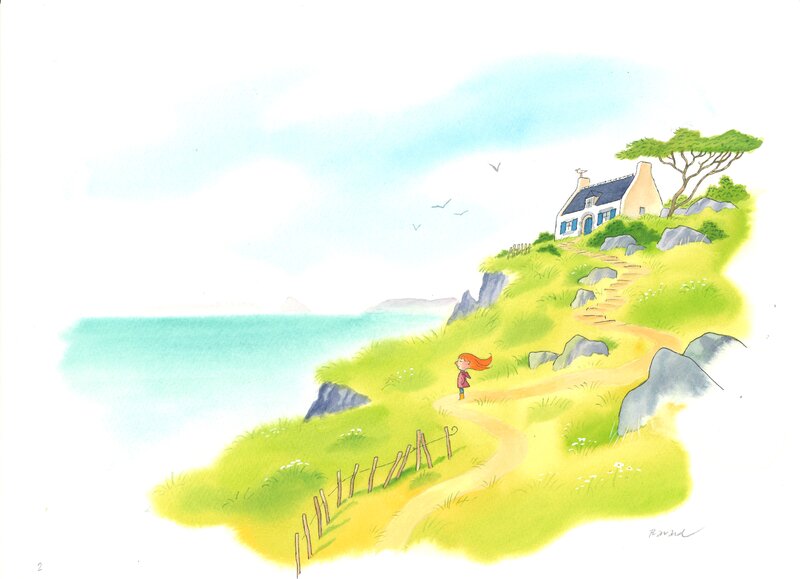 For sale - François Ravard - Sur le chemin de Reinette - Original Illustration