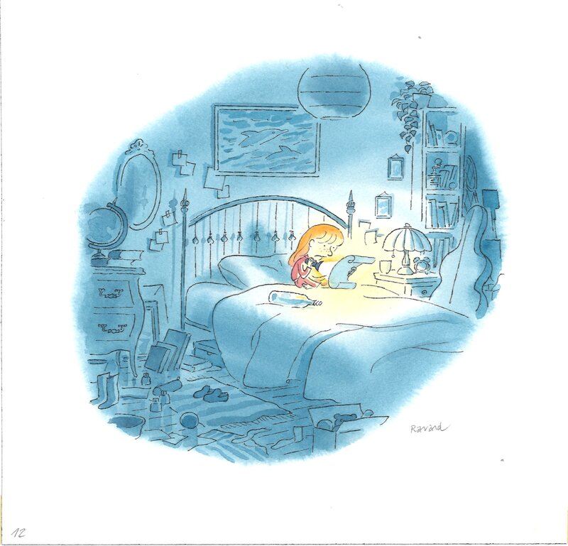 For sale - François Ravard - Sur le chemin de Reinette p.23 - Original Illustration