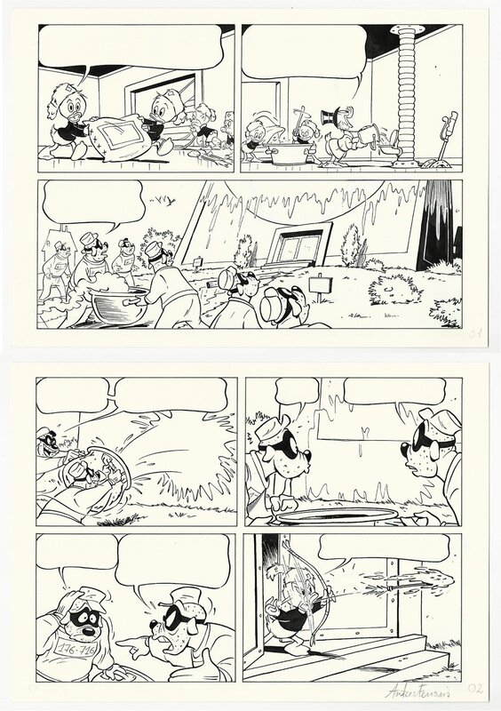 Andrea Ferraris, Uncle Scrooge: Endanger Mouse - Original Illustration