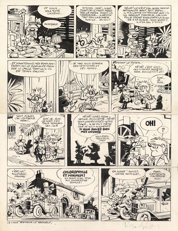 Raymond Macherot, La revanche d'Anthracite - Planche originale