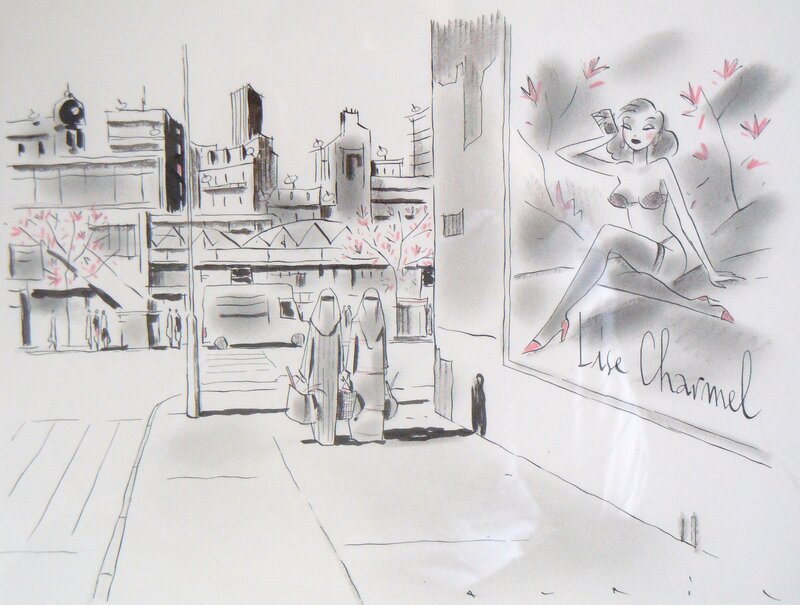En vente - (2009) Avril - Différences de culture - Hommage à Walter Minus - Illustration originale - Illustration originale