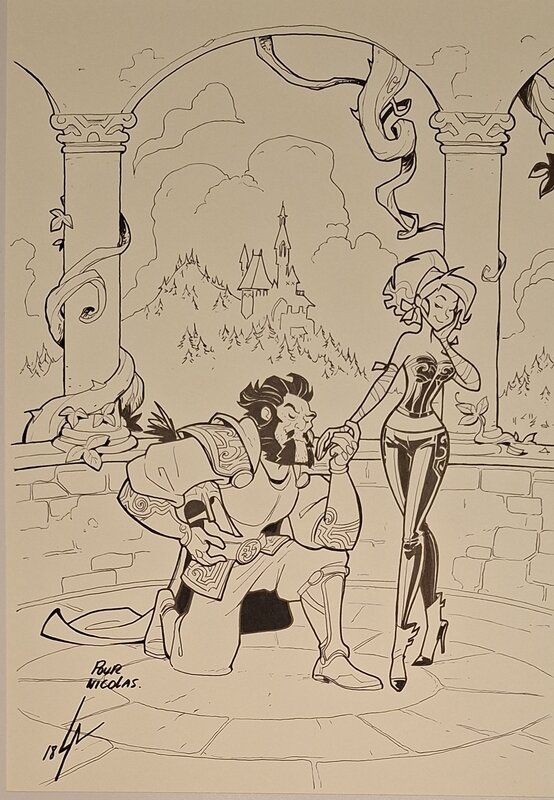 Ludwig Alizon, Maxillien et Hémacyte - Illustration originale
