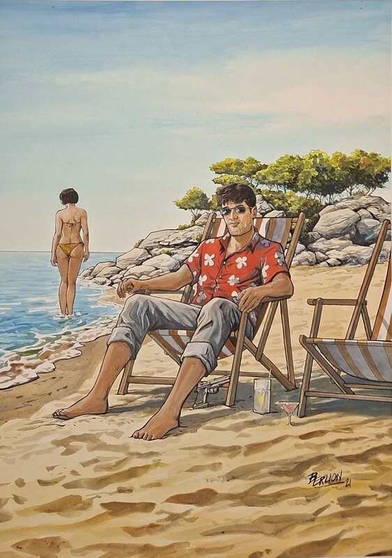 Olivier Berlion, Tony Corso - Le repos du guerrier - Illustration originale