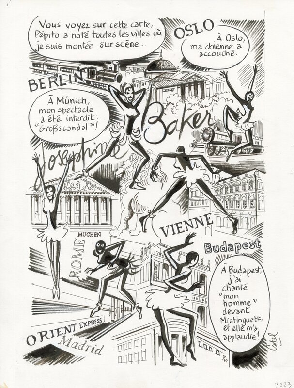 For sale - Catel, Joséphine Baker - planche originale de la page 223 - Comic Strip