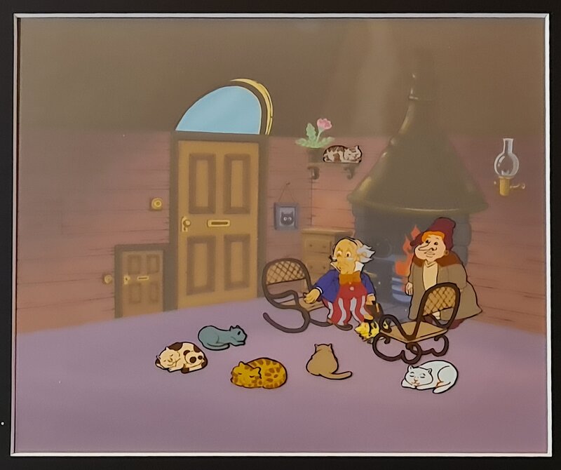 Jeffrey O'Kelly, Docteur Snuggles ,Granny Toots, cellulo et fond de production originaux  (ITV Channel 4, 1979) - Original art
