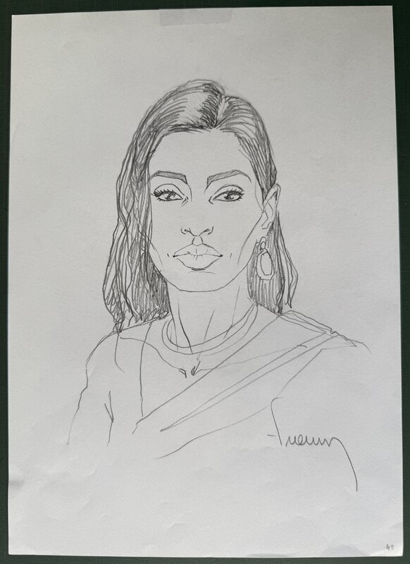 For sale - Portrait de Femme 6 by Philippe Francq - Original art