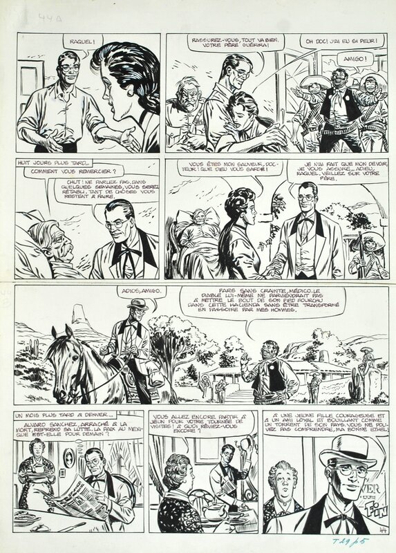 En vente - Funcken Liliane et Fred - Doc Silver - L’otage - Planche originale