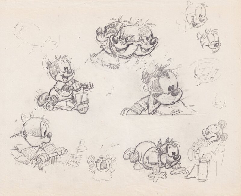 Bébés Disney par Claude Marin - Œuvre originale