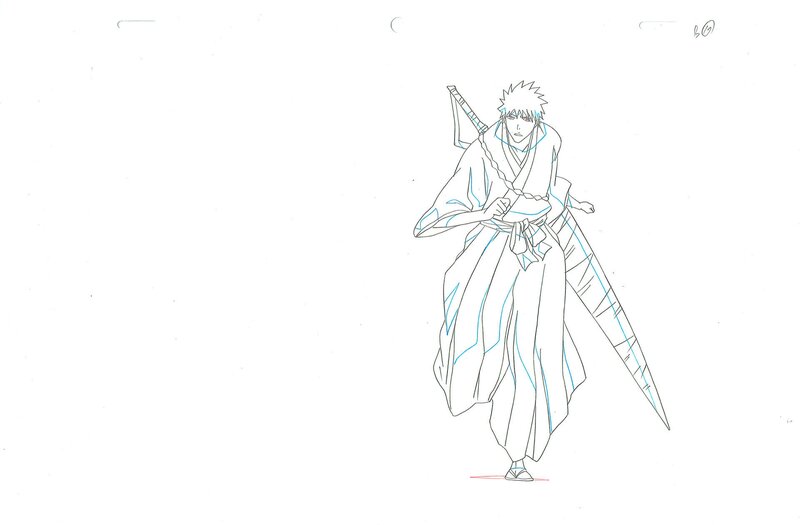 For sale - Bleach - Ichigo by Tite Kubo, Studio Pierrot - Original art