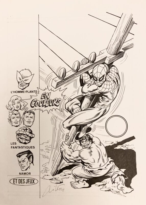 Spiderman et Hulk by Jean-Yves Mitton - Comic Strip